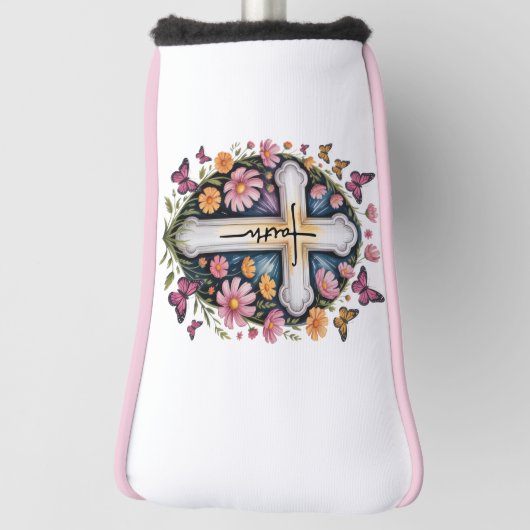 Floral Faith Cross Golfheadcover (Draai 90)