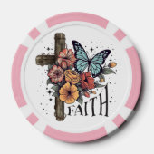 Floral Faith Cross Poker Chips (Achterkant)