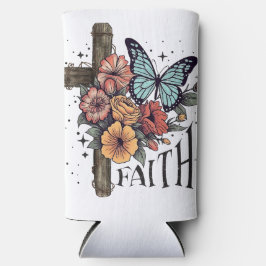 Floral Faith Cross Seltzer Blikjeskoeler