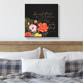 Floral Faith - niet bang, want ik ben bij je Canvas Afdruk (Insitu (Slaapkamer))