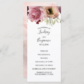 Floral Fall Trouwprogramma's Programmakaart (Voorkant / Achterkant)