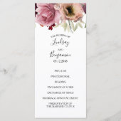 Floral Fall Trouwprogramma's Programmakaart (Voorkant)