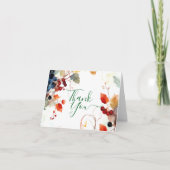 Floral Fall Wedding Dank u kaart (Voorkant)