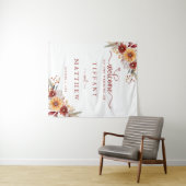 Floral Fall Wedding Welkom Wandkleed (In Situ (horizontaal))
