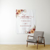 Floral Fall Wedding Welkom Wandkleed (In situ)