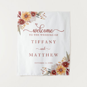Floral Fall Wedding Welkom Wandkleed
