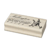Floral familienaam Script retouradres Rubberstempel (Stempel)