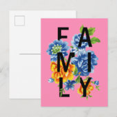 Floral Family Quote Briefkaart (Voorkant / Achterkant)
