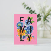 Floral Family Quote Briefkaart (Staand voorkant)