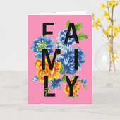 Floral Family Quote Kaart (Gele Bloem)