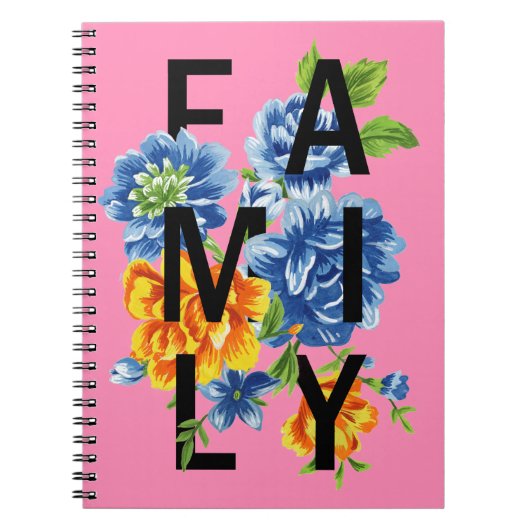 Floral Family Quote Notitieboek (Voorkant)