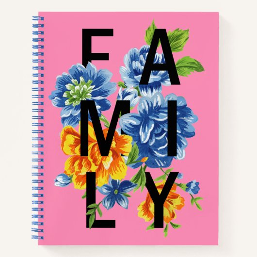 Floral Family Quote Notitieboek (Voorkant)