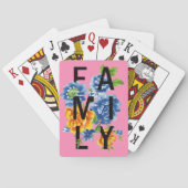Floral Family Quote Pokerkaarten (Achterkant)
