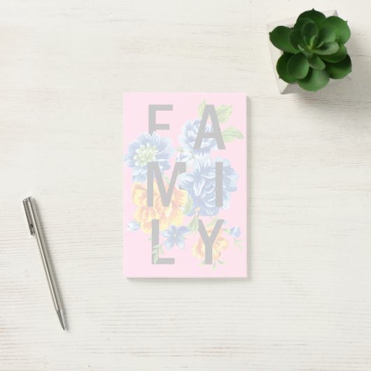 Floral Family Quote Post-it® Notes (Kantoor)
