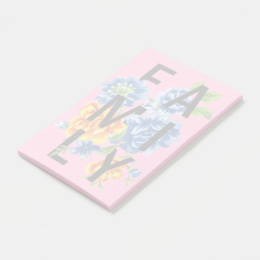 Floral Family Quote Post-it® Notes (Schuin)