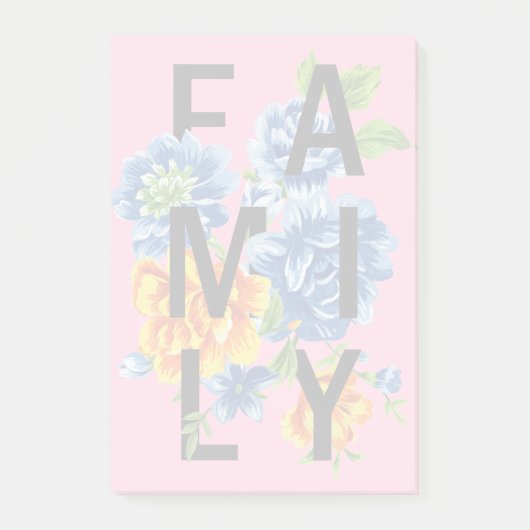 Floral Family Quote Post-it® Notes (Voorkant)