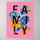 Floral Family Quote Poster (Voorkant)