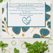 Floral Family Recipe Keepsake Custom Theedoek (Gevouwen)