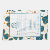 Floral Family Recipe Keepsake Custom Theedoek (Horizontaal)