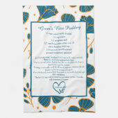 Floral Family Recipe Keepsake Custom Theedoek (Verticaal)