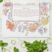 Floral Family Recipe Kitchen Towel Theedoek (Gevouwen)