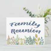 Floral Family Reunion Gathering Event Kaart (Staand voorkant)