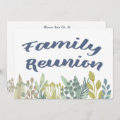 Floral Family Reunion Gathering Event Kaart (Voorkant / Achterkant)