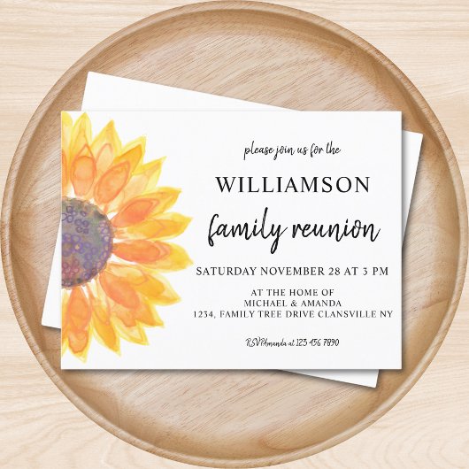Floral Family Reunion Invitation Briefkaart