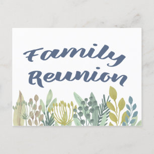 Floral Family Reunion Picnic Uitnodiging Briefkaart