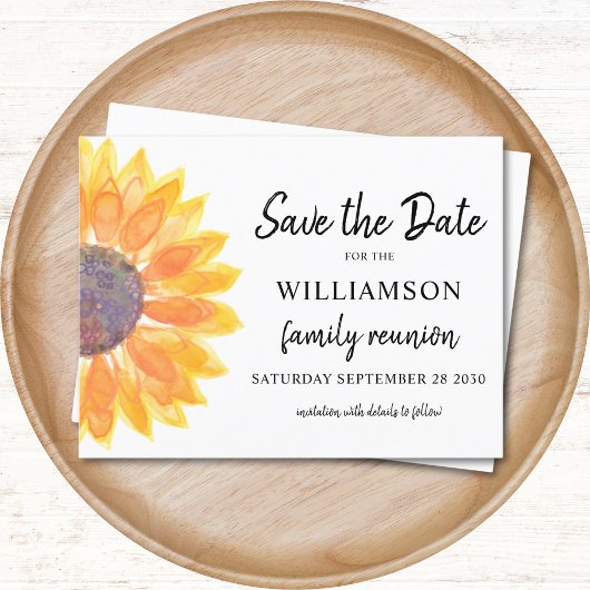 Floral Family Reunion Save the Date Aankondigingskaart