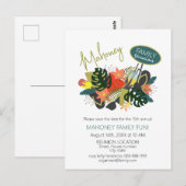 Floral Family Reunion Save the Date Briefkaart (Voorkant / Achterkant)