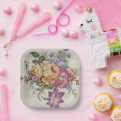 Floral Fancy Papieren Bordje (Feest)