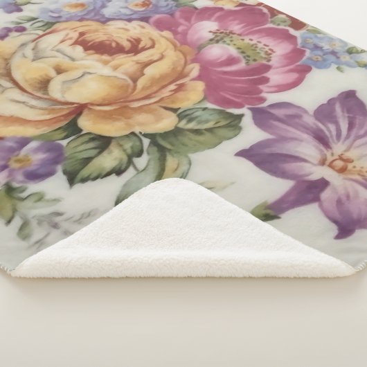 Floral Fancy  Sherpa Deken (3/4)