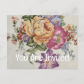 Floral Fancy Uitnodiging Briefkaart (Voorkant)