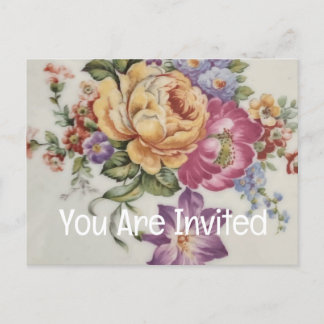 Floral Fancy Uitnodiging Briefkaart