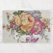 Floral Fancy Voedselcontainer Etiket (Enkel label)