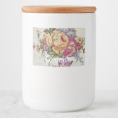 Floral Fancy Voedselcontainer Etiket (Voorkant)
