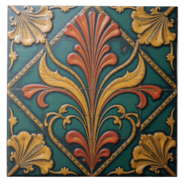 Floral Fanfare op Emerald Tegeltje