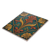 Floral Fanfare op Emerald Tegeltje (Zijkant)