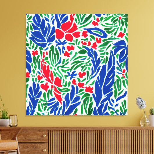 Floral Fantasia: Matisse's Garden of Dreams Canvas Afdruk (Insitu (Woonkamer))