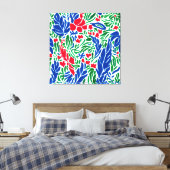 Floral Fantasia: Matisse's Garden of Dreams Canvas Afdruk (Insitu (Slaapkamer))