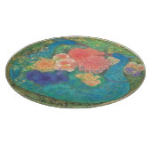 Floral Fantasia: Peacocks in Bloom Snijplank (Hoek)