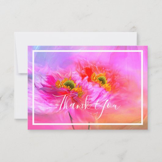 Floral fantasie bedankt je kaart (Voorkant)