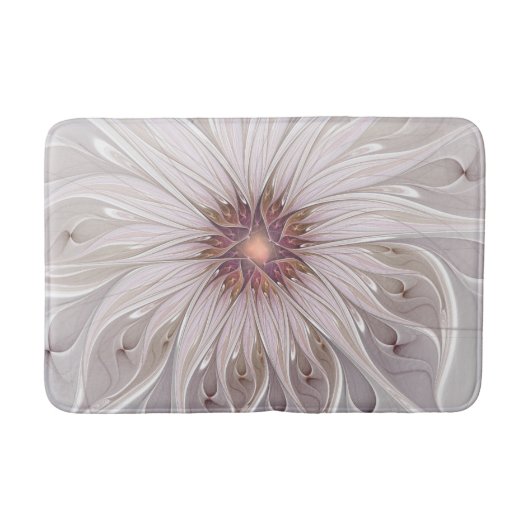 Floral Fantasy, Abstract Modern Pastel Flower Badmat (Voorkant)