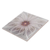 Floral Fantasy, Abstract Modern Pastel Flower Tegeltje (Zijkant)