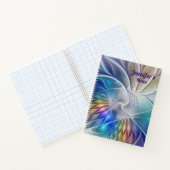 Floral Fantasy, Abstracte fractal Art Flower Notitieboek (Binnen)