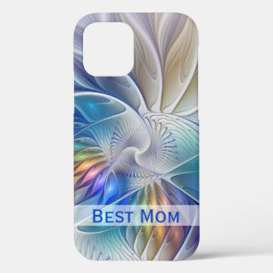 Floral Fantasy, Abstracte fractale bloem Beste mam Case-Mate iPhone Case