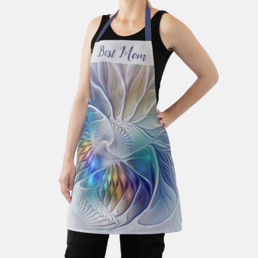 Floral Fantasy, Abstracte fractale bloem Beste mam Schort (Insitu)