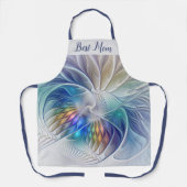 Floral Fantasy, Abstracte fractale bloem Beste mam Schort (Voorkant)