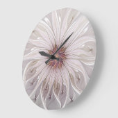 Floral Fantasy, Abstracte Modern Pastel Vloer Grote Klok (Hoek)